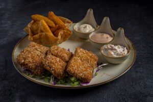 فيليه هامور مقلي | Fillet Hammour Fried يقدم مع بطاطا ويدجز أو مع الارز وخضار السوتيه | يقدم مع بطاطا ويدجز أو مع الارز وخضار السوتيه